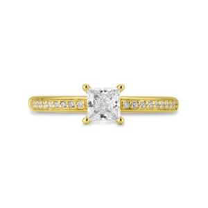 Verlobungsring Diamant Carré 0,689ct – Bild 4