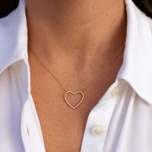 Collier, Gelbgold 750, Brillanten, Herz, Geschenlk, Halskette