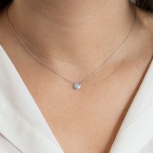 Collier Weißgold 585 mit Brillant 0,15ct – Bild 2