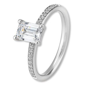 Verlobungsring, Gelbgold, Weißgold, Roségold, Brillanten, Baguette, Goldwerkstatt, Schmuck und Trauringe, Neuötting