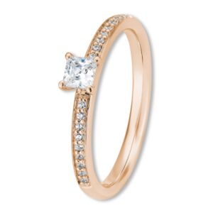 Verlobungsring, Carré, Weißgold, Gelbgold, Roségold, Heiratsantrag, Brillant, Goldwerkstatt, Schmuck & Trauringe, Neuötting, Mühldorf am Inn, Verlobung