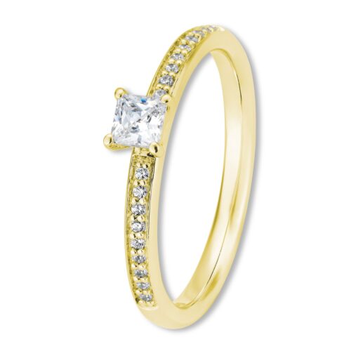 Verlobungsring, Carré, Weißgold, Gelbgold, Roségold, Heiratsantrag, Brillant, Goldwerkstatt, Schmuck & Trauringe, Neuötting, Mühldorf am Inn, Verlobung