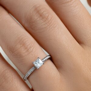 Verlobungsring Carré 0,349ct – Bild 4