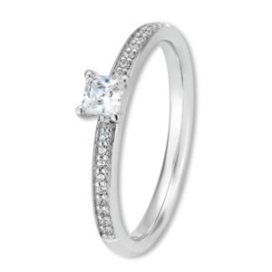 Verlobungsring, Carré, Weißgold, Gelbgold, Roségold, Heiratsantrag, Brillant, Goldwerkstatt, Schmuck & Trauringe, Neuötting, Mühldorf am Inn, Verlobung