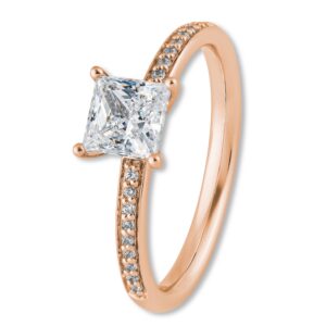 Verlobungsring, Carré, Weißgold, Gelbgold, Roségold, Heiratsantrag, Brillant, Goldwerkstatt, Schmuck & Trauringe, Neuötting, Mühldorf am Inn, Verlobung