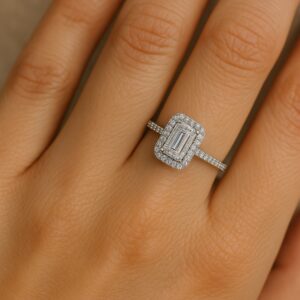 Verlobungsring, Weißgold, Gelbgold, Roségold, Heiratsantrag, Brillant, Goldwerkstatt, Schmuck & Trauringe, Neuötting, Mühldorf am Inn, Verlobung, Emerald