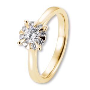 Verlobungsring, Gelbgold, Brillanten, Hero, Goldwerkstatt, Schmuck und Trauringe, Neuötting
