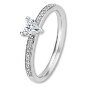 Verlobungsring, Herz, Pavé, Weißgold, Gelbgold, Roségold, Heiratsantrag, Brillant, Goldwerkstatt, Schmuck & Trauringe, Neuötting, Mühldorf am Inn, Verlobung