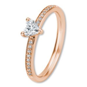 Verlobungsring, Herz, Pavé, Weißgold, Gelbgold, Roségold, Heiratsantrag, Brillant, Goldwerkstatt, Schmuck & Trauringe, Neuötting, Mühldorf am Inn, Verlobung
