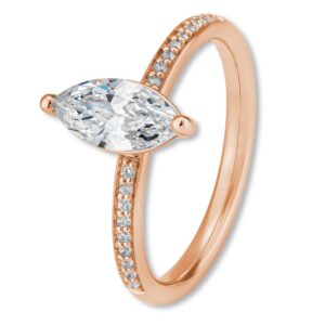 Verlobungsring, Navette, Pavé, Weißgold, Gelbgold, Roségold, Heiratsantrag, Brillant, Goldwerkstatt, Schmuck & Trauringe, Neuötting, Mühldorf am Inn, Verlobung