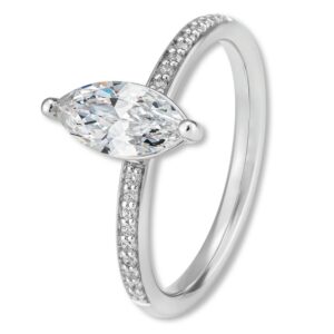 Verlobungsring, Navette, Pavé, Weißgold, Gelbgold, Roségold, Heiratsantrag, Brillant, Goldwerkstatt, Schmuck & Trauringe, Neuötting, Mühldorf am Inn, Verlobung