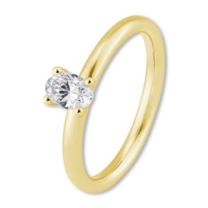 Verlobungsring, Oval, Gelbgold, Platin, Brillanten, Pavé, Goldwerkstatt, Schmuck und Trauringe, Neuötting