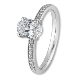 Verlobungsring, Oval, Pavé, Weißgold, Gelbgold, Roségold, Heiratsantrag, Brillant, Goldwerkstatt, Schmuck & Trauringe, Neuötting, Mühldorf am Inn, Verlobung