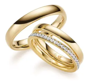 Trauringpaar & Beisteckring Gelbgold ab € 2528,-