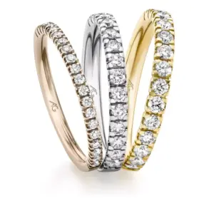 Trauringpaar Platin & Beisteckring Hasselnussgold ab € 2998,- – Bild 3