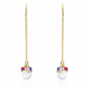 Ohrhänger, Silber 925, vergoldet, Amethyst, Süßwasserperle, Ohrringe, Ohrschmuck, Goldwerkstatt, Schmuck und Trauringe, Neuötting, Altötting