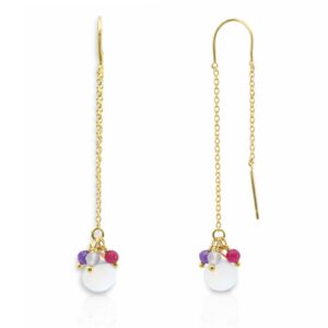 Ohrhänger, Silber 925, vergoldet, Amethyst, Süßwasserperle, Ohrringe, Ohrschmuck, Goldwerkstatt, Schmuck und Trauringe, Neuötting, Altötting