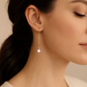 Ohrhänger, Silber 925, vergoldet, Amethyst, Süßwsserperle, Ohrringe, Ohrschmuck, Goldwerkstatt, Schmuck und Trauringe, Neuötting, Altötting