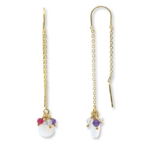 Ohrhänger, Silber 925, vergoldet, Amethyst, Süßwasserperle, Ohrringe, Ohrschmuck, Goldwerkstatt, Schmuck und Trauringe, Neuötting, Altötting