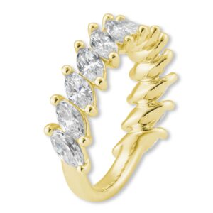 Beisteckring, Weißgold, Gelbgold, Roségold, Diamanten, Navette, Goldwerkstatt, Schmuck und Trauringe, Neuötting, Altötting, Trauringe