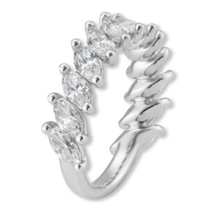 Beisteckring, Weißgold, Gelbgold, Roségold, Diamanten, Navette, Goldwerkstatt, Schmuck und Trauringe, Neuötting, Altötting, Trauringe