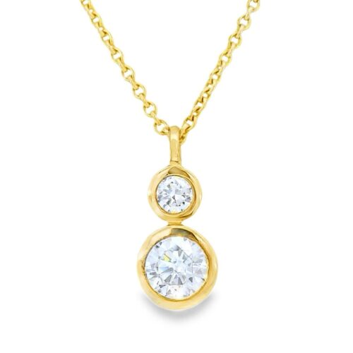 Anhänger, Gelbgold 333, Zirkonia, Halskette, Goldschmuck, Goldwerkstatt Schmuck und Trauringe, Neuötting, Altötting