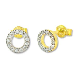 Ohrstecker, Ohrringe, Gelbgold 333, Ohrschmuck, Goldschmuck, Goldwerkstatt Schmuck und Trauringe, Neuötting, Altötting, Zirkonia