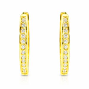 Creolen, Ohrringe, Gelbgold 333, Ohrschmuck, Goldschmuck, Goldwerkstatt Schmuck und Trauringe, Neuötting, Altötting, Zirkonia