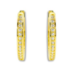 Creolen, Ohrringe, Gelbgold 333, Ohrschmuck, Goldschmuck, Goldwerkstatt Schmuck und Trauringe, Neuötting, Altötting, Zirkonia