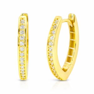 Creolen, Ohrringe, Gelbgold 333, Ohrschmuck, Goldschmuck, Goldwerkstatt Schmuck und Trauringe, Neuötting, Altötting, Zirkonia