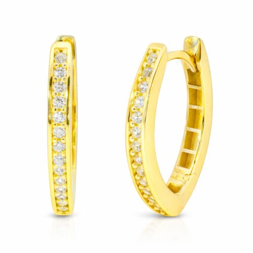 Creolen, Ohrringe, Gelbgold 333, Ohrschmuck, Goldschmuck, Goldwerkstatt Schmuck und Trauringe, Neuötting, Altötting, Zirkonia