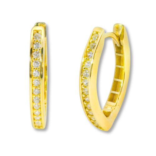 Creolen, Ohrringe, Gelbgold 333, Ohrschmuck, Goldschmuck, Goldwerkstatt Schmuck und Trauringe, Neuötting, Altötting, Zirkonia