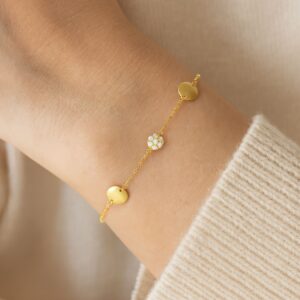 Armband Gelbgold 333 mit Zirkonia – Bild 2