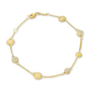 Armband, Gelbgold 333, Goldschmuck, Armkette, Goldwerkstatt Schmuck und Trauringe, Neuötting, Altötting, Schmuck, Zirkonia