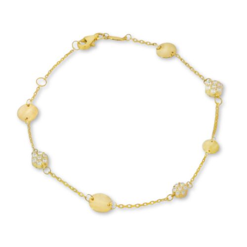 Armband, Gelbgold 333, Goldschmuck, Armkette, Goldwerkstatt Schmuck und Trauringe, Neuötting, Altötting, Schmuck, Zirkonia