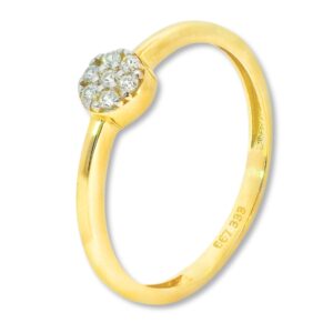 Ring, Verlobungsring, Goldring, Gelbgold, Zirkonia, Goldschmuck, Goldwerkstatt, Schmuck und Trauringe, Neuötting, Altötting
