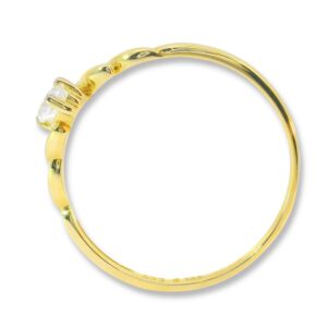 Ring, Verlobungsring, Goldring, Gelbgold, Zirkonia, Goldschmuck, Goldwerkstatt, Schmuck und Trauringe, Neuötting, Altötting
