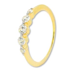 Ring, Verlobungsring, Goldring, Gelbgold, Zirkonia, Goldschmuck, Goldwerkstatt, Schmuck und Trauringe, Neuötting, Altötting