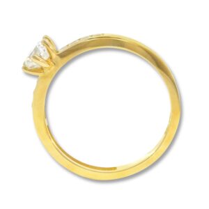 Ring, Verlobungsring, Goldring, Gelbgold, Zirkonia, Goldschmuck, Goldwerkstatt, Schmuck und Trauringe, Neuötting, Altötting