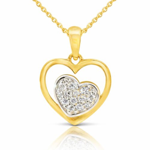 Anhänger, Gelbgold 333, Zirkonia, Halskette, Schmuckanhänger, Goldwerkstatt, Schmuck und Trauringe, Neuötting, Altötting