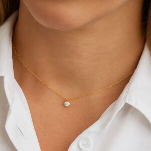 Collier, Gelbgold 750, Goldschmuck, Halskette, Brillantschmuck, Brillant, Neuötting, Altötting, Weißgoldschmuck, Geschenk