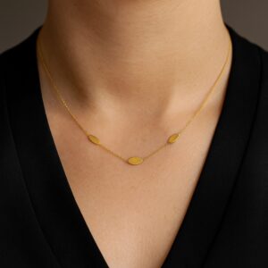 Collier, Gelbgold 333, Halskette, Goldschmuck, Goldwerkstatt, Schmuck und Trauringe, Neuötting, Altötting