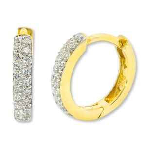 Creolen, Ohrringe, Gelbgold 333, Ohrschmuck, Goldschmuck, Goldwerkstatt Schmuck und Trauringe, Neuötting, Altötting, Zirkonia