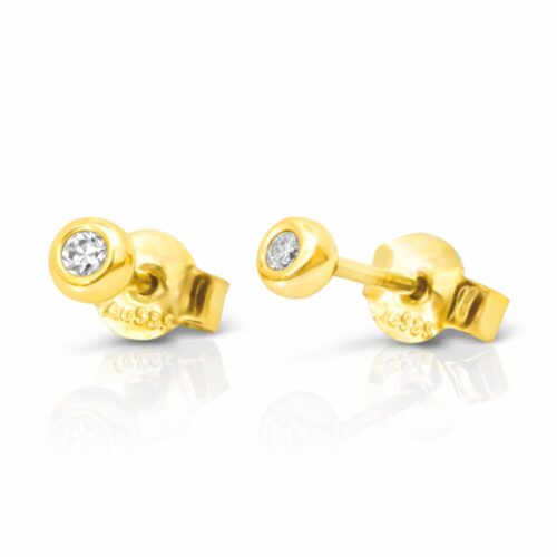 Ohrstecker, Gelbgold, Brillanten, Brillantschmuck, Geschenk, Goldschmuck, Lieblingsmensch, Goldwerkstatt Schmuck und Trauringe, Neuötting, Altötting