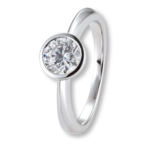 Verlobungsring, Zargenfassung, Weißgold, Gelbgold, Roségold, Solitärring, 4er Krappe, Heiratsantrag, Brillant, Goldwerkstatt, Schmuck & Trauringe, Neuötting, Mühldorf am Inn, Verlobung, Diamantring