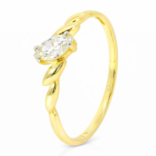 Ring, Verlobungsring, Goldring, Gelbgold, Zirkonia, Goldschmuck, Goldwerkstatt, Schmuck und Trauringe, Neuötting, Altötting