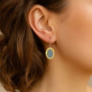 Ohrhänger, Ohrringe, Silber 925, vergoldet, Labradorit, Silberschmuck, Goldwerkstatt Schmuck & Trauringe, Neuötting, Altötting