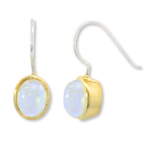 Ohrhänger, Ohrringe, Silber 925, vergoldet, Mondstein, Silberschmuck, Goldwerkstatt Schmuck & Trauringe, Neuötting, Altötting