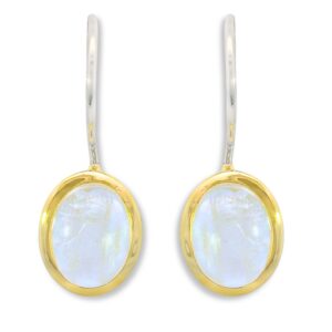 Ohrhänger, Ohrringe, Silber 925, vergoldet, Mondstein, Silberschmuck, Goldwerkstatt Schmuck & Trauringe, Neuötting, Altötting