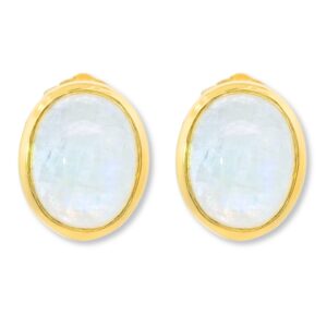 Ohrstecker, Ohrringe, Silber 925, vergoldet, Mondstein, Silberschmuck, Goldwerkstatt Schmuck & Trauringe, Neuötting, Altötting